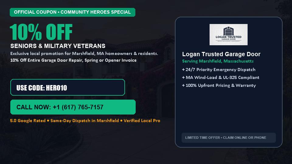 10% OFF Senior, Military & First Responder Discount in Marshfield, MA - Logan Trusted Garage Door